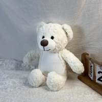 Ours en peluche blanc pour sublimation avec ventre vierge pour enfants et cadeaux d'entreprise