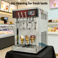 Machine à glace molle et desserts polyvalente pour usage commercial, avec porte transparente pour une visibilité optimale, idéale pour les coupes d'açaï