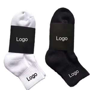 Men White Breathable Cotton Mid Calf Crew <b>Socks</b> Letter Design Athletic Basketball Long Tube Deodorant Sports <b>Socks</b> High Quality - Product Image 2