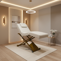 Lit de spa électrique en vente chaude, tables de massage, lits réglables en hauteur, chauffés, en mousse à mémoire de forme, en cuir PU pour les meubles de salon de beauté et de spa