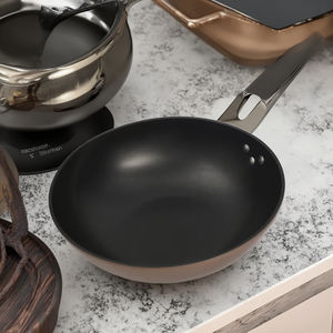 <span class=keywords><strong>Wok</strong></span> Tradicional Chino Pre-Sazonado <span class=keywords><strong>de</strong></span> Hierro Negro Antiadherente con Revestimiento Cerámico, Tapa <span class=keywords><strong>de</strong></span> Vidrio, Ecológico, para Saltear, con Mango <span class=keywords><strong>de</strong></span> Plástico - Product Image 3