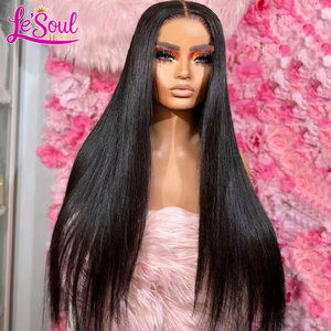 วิกผมแท้ 13x4 13x6 แบบตรง  วิกผมหน้าผากแบบ HD Lace  ไม่ต้องใช้กาว  <span class=keywords><strong>ผม</strong></span>แท้ 100%  จัดเรียงเกล็ดผม  วิกผมดิบ  <span class=keywords><strong>ผม</strong></span>อินเดีย - Product Image 3