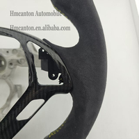 Volante Deportivo de Microfibra con Fibra de Carbono y Franja Amarilla para Infiniti G27 G37, Venta al Por Mayor