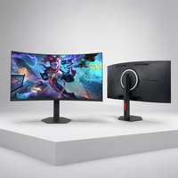 Écran de jeu pour PC de bureau, moniteur incurvé sans cadre de 34 pouces, panneau LED IPS 4K 165Hz 1ms 100% SRGB pour DP, noir, pour simulateur de course