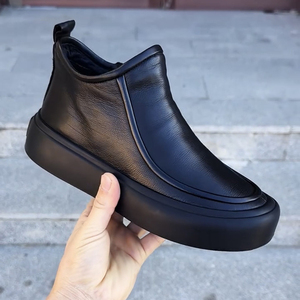 Y 39-44 Nuevos Botines <span class=keywords><strong>de</strong></span> Caña Media <span class=keywords><strong>para</strong></span> <span class=keywords><strong>Hombre</strong></span> con Cremallera y Plataforma Interna, <span class=keywords><strong>Zapatos</strong></span> Casuales Cómodos y <span class=keywords><strong>de</strong></span> Moda - Product Image 1