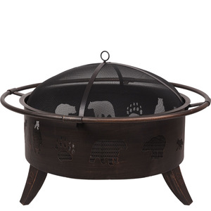 Vente directe en gros – Panier de barbecue multifonctionnel 2-en-1 et foyer extérieur - Product Image 3