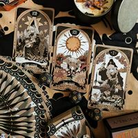 Cartes de Tarot de Luxe Artistiques Vintage de Haute Qualité, Design Original, en Carton Durable pour la Guidance Quotidienne et les Rituels