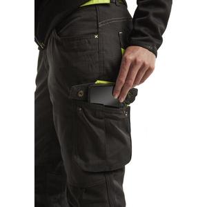 BLAKLADER - 719513309933C46 Women's Service <b>trousers</b> with <b>stretch</b> <b>Black</b>/Yellow - EAN 7330509647141 WORK <b>TROUSERS</b> - Product Image 4