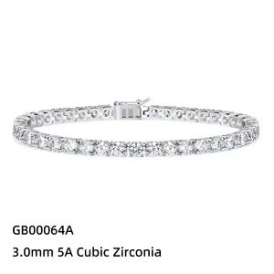 Grace Jewelry Fashion Iced Out 925 Sterling Silver CVD HPHT Lab Grown Diamond VVS Moissanite Tennis Bracelet For Men Woman