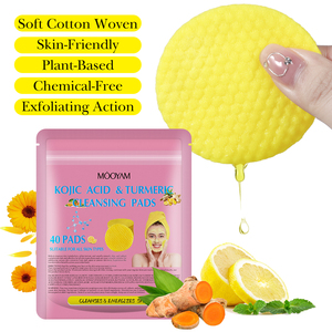Private Label Custom Skin Eliminates Oil Exfoliation Face Kojic Acid Turmeric Cleansing <strong>Pads</strong>,facial Cleansing <strong>Pad</strong> - Product Image 4