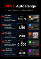I2C C09 Lite 1000V 10A Auto Range Smart Digital Multimeter dengan Pengukuran Kapasitor untuk Perbaikan Ponsel