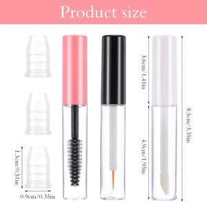 Wholesale High Quality Plastic Screw Mascara <b>Tubes</b> Empty Pink Eyeliner Container Lip Gloss <b>Tube</b> White 1.5ml 5ml 100pcs Cosmetic - Product Image 3