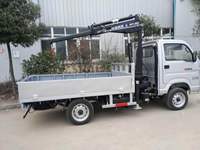 Mini grue de camionnette pliante de 1,3 tonne, grue hydraulique électrique à télécommande