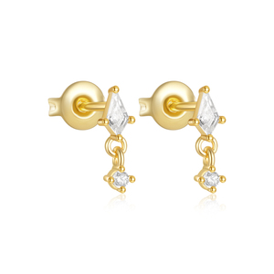 CANNER Pendientes de Plata de Ley 925 con Incrustaciones de Circonio Rómbico Personalizados para Mujer S925 - Product Image 1