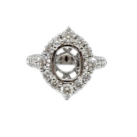 Livraison rapide, haute qualité, bague de fiançailles et de mariage en or jaune massif 18 carats, diamant véritable de forme ovale, magnifique halo, pour femmes