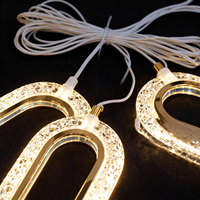 Luminaire suspendu ovale en acrylique LED de luxe pour la décoration de mariage, salle de banquet, scène, fête, événement