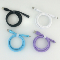 Cable USB Multifunción de Transferencia de Datos con Conector USB 3.0 y Micro USB Tipo-C y USB-A, Material TPE, Conductor de Cobre Puro, PD60W