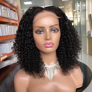 Nueva Peluca Rizada en Espiral Marrón con Mechas Rubias, con Encaje Frontal y Parte Libre, con Gorro de Peluca - Product Image 4