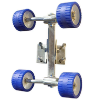 Groupe de rouleaux de remorque de bateau avec support de montage 8 pièces ensemble de rouleaux oscillants pour remorque de bateau