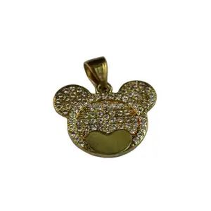 Good Quality Bear Shape Antique Gold Tone Pendant Necklace for Women Wholesale