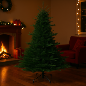 Árbol de Navidad Artificial Premium de 7.5 Pies, Abeto Verde, Material PE, Ligero, Base para Interior - Product Image 2