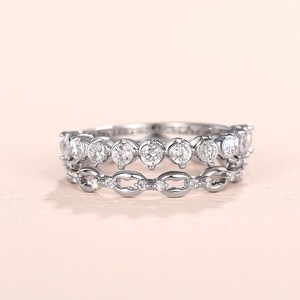 Set di Anelli con Zirconi, Gioielli Minimalisti da Donna, Accessori per Uso Quotidiano - Product Image 5