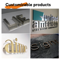 Kelly Custom Metal logo 3d Wall Sign Brand Custom Letter Decor Or Laiton Acier inoxydable Design 3d Metal logo