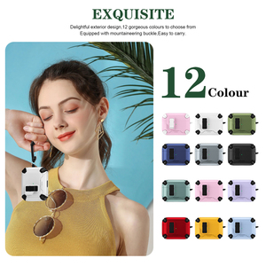 Nouvelle coque de protection avec verrou de sécurité pour <span class=keywords><strong>AirPods</strong></span> Pro <span class=keywords><strong>3</strong></span> Pro2 4 <span class=keywords><strong>ANC</strong></span>, en TPU et PC, avec support de téléphone intégré, étuis de protection, accessoires pour écouteurs - Product Image 6