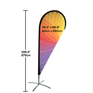 工厂价格新产品流行聚酯路边海滩花园个性化定制羽毛旗 - Product Image 3