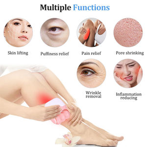 Chất lượng cao vẻ đẹp Băng Con lăn mặt massager V + W hình dạng làm mát Băng đường nét da mặt massager - Product Image 5