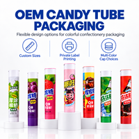 Tabung Kemasan Permen Plastik Aluminium Custom Cetak UV Tutup Ulir Diameter 12.7-35mm untuk Selai