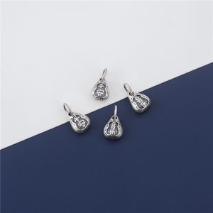 Collar con Colgante de Calabaza de Plata de Ley 925 con Elementos Chinos de Estilo Vintage para la Creación de Joyas - Product Image 6