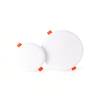 Plafonnier LED modulaire IP44 sans cadre pour salle à manger, 3 températures de couleur, dimmable, AC110V-220V, 9W-48W, encastré plat