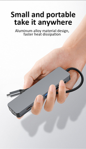 MARCH EXPO 6-in-1 adattatore di tipo C Mini Docking Station con 4K 60Hz HD-MI 2 USB 3.0 lettore di schede SD/TF, 100W PD per MacBook Pro - Product Image 5