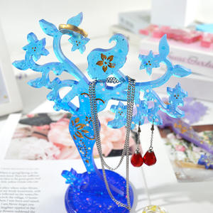 Moule en silicone DIY pour résine époxy cristalline, support de présentation de bijoux, <span class=keywords><strong>miroir</strong></span>, table pivotante, transparent blanc, écologique, outils de pâtisserie - Product Image 4