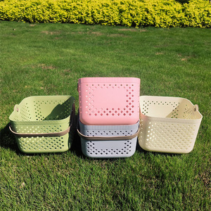 Portable Storage <b>Basket</b> Rectangle PP <b>Stackable</b> Bath Bathroom Student Dormitory Large Size Neatening Organizer - Product Image 2