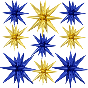22 Inch 4D Huge Gold Star Balloons Explosion Star Aluminum Foil Balloons for Party Supplies Backdrop Christmas <b>Ornament</b> - Product Image 1