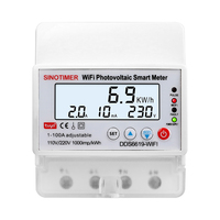 Compteur intelligent bidirectionnel DDS6619-WIFI PV 4P monophasé 100A réglable avec minuterie, contrôle à distance, protection VA pour solaire/réseau