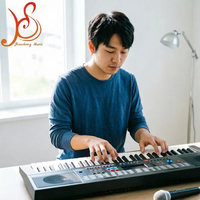 Teclado Electrónico HUASHENG de 54 Teclas, 100 Timbres, 100 Ritmos, Reproductor USB SD MP3, Control de Volumen y Tempo, Aprendizaje Musical para Principiantes