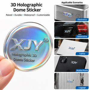 XJY โฮโลแกรม 3d รูปร่างยกเจลนูนโพลียูรีเทนโดมสติกเกอร์อีพ็อกซี่เรซิ่นโลโก้ - Product Image 1