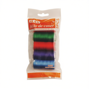 Filo da cucito Ilan 5 pezzi 40S/2 colorato per artigianato e cucito - Product Image 1