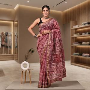 MAHESWARI SATIN <b>SILK</b> SAREE for Daily Wear - Product Image 2