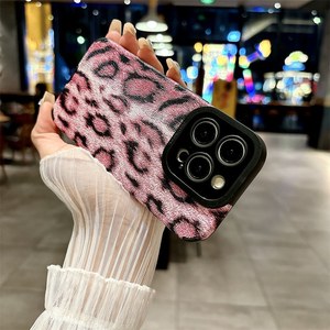 Custodia Protettiva per Lenti in Pelle PU con Texture Leopardata alla Moda per <span class=keywords><strong>iPhone</strong></span> 16 15 14 13 12 <span class=keywords><strong>11</strong></span> Pro Max 16 Plus Pro, <span class=keywords><strong>Cover</strong></span> Morbida Opaca in TPU - Product Image 3