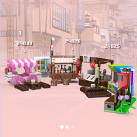 Street View 24031 Mini Pizza Store Petites Particules MOC Bloc Modèle Enfants Unisexe Jouer Maison Assemblage Bloc De Construction Jouet En Plastique