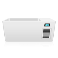 Bain de glace autonome en bois massif Himalaya IceTech Factory OEM, tout-en-un, avec refroidisseur à ozone et 10 jets, pour récupération en extérieur