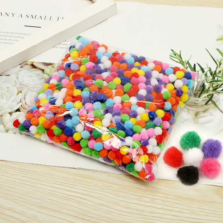 DIY Handmade Sewing Craft Kids Toy Wedding Dec Fluffy Soft Pompoms Plush Pom Poms Pompones Ball