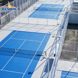 ระบบเคลือบพื้นสนามเทนนิส PVC สำหรับมืออาชีพ Flyon Sport ได้รับการรับรองมาตรฐาน CE/SGS เป็นมิตรกับสิ่งแวดล้อม ความหนา 3-6 มม. สำหรับใช้งานกลางแจ้งและในร่ม - Product Image 2