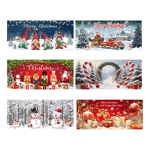 Merry Christmas New Year's Eve Party Decorations Christmas Background Photos Snowmen Garage Banners Promotional Flags Banners