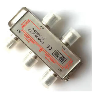 <span class=keywords><strong>Répartiteur</strong></span> d'<span class=keywords><strong>antenne</strong></span> TV, <span class=keywords><strong>répartiteur</strong></span> de câble coaxial 4 voies avec passage de puissance, 1 entrée 4 sorties - Product Image 1