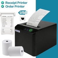 Printer Thermal Receipt Xprinter 80mm Murah, Printer Struk USB LAN dengan Pemotong Otomatis untuk Supermarket, Dapur, Kasir, dan Tagihan